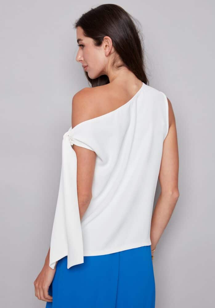 Angel Tie-Shoulder Top - White
