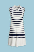 Gabriella Dress - White Stripe
