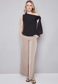 Angel Tie-Shoulder Top - black