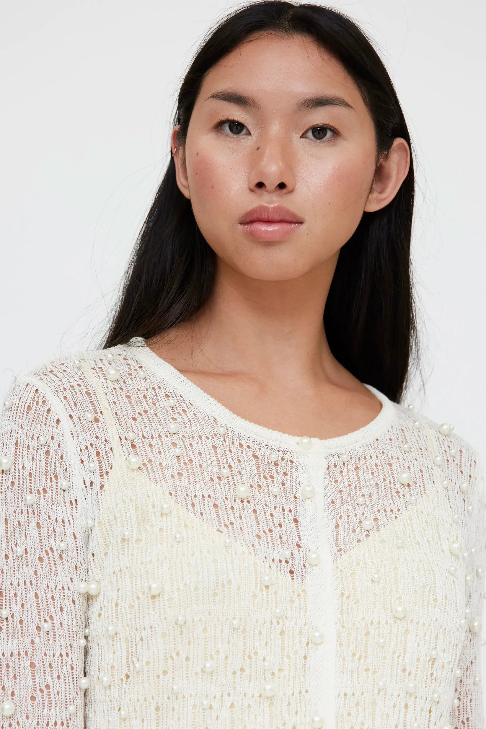 Pearl Cardigan - White