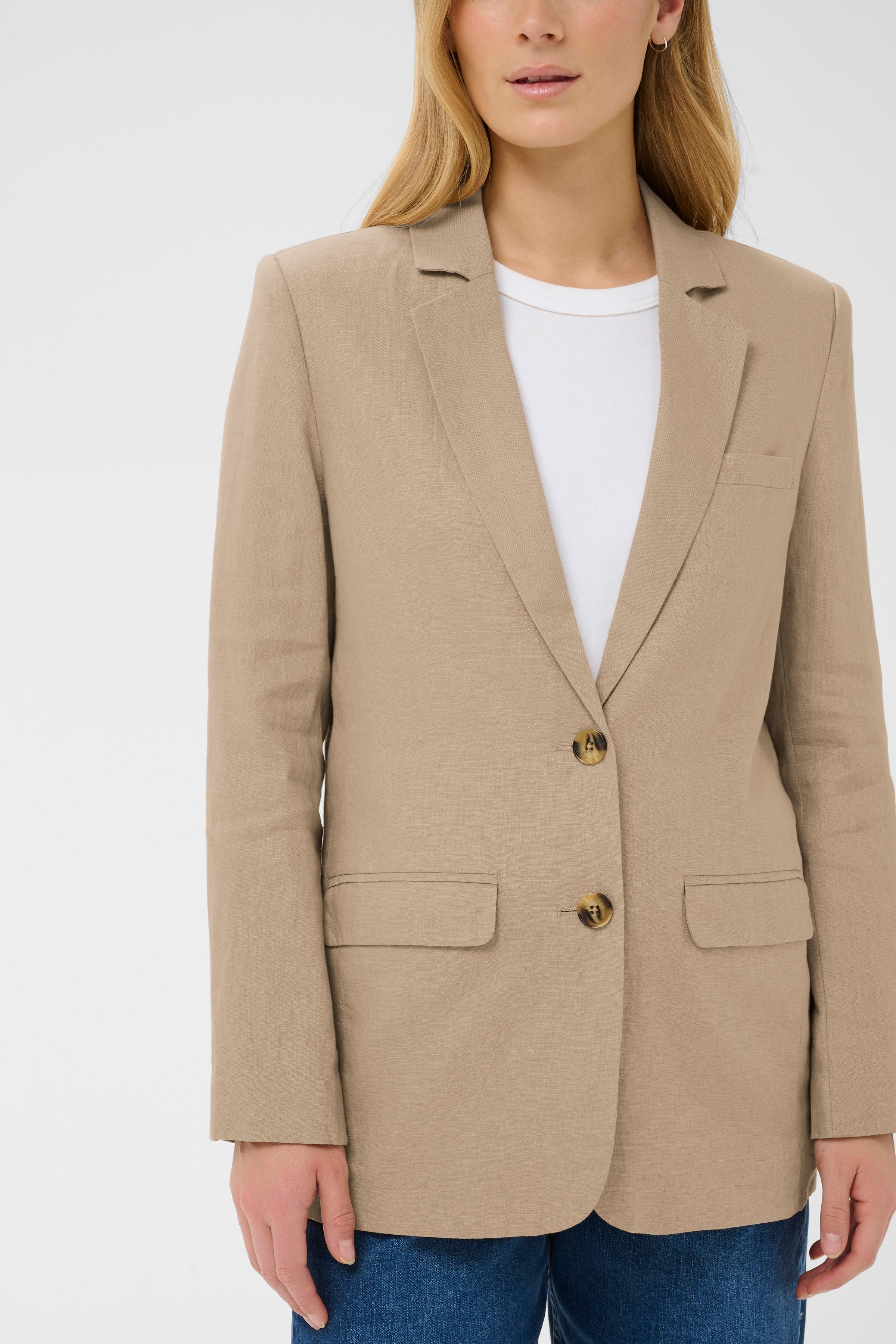 Nyan Linen Blazer - Silver Mink