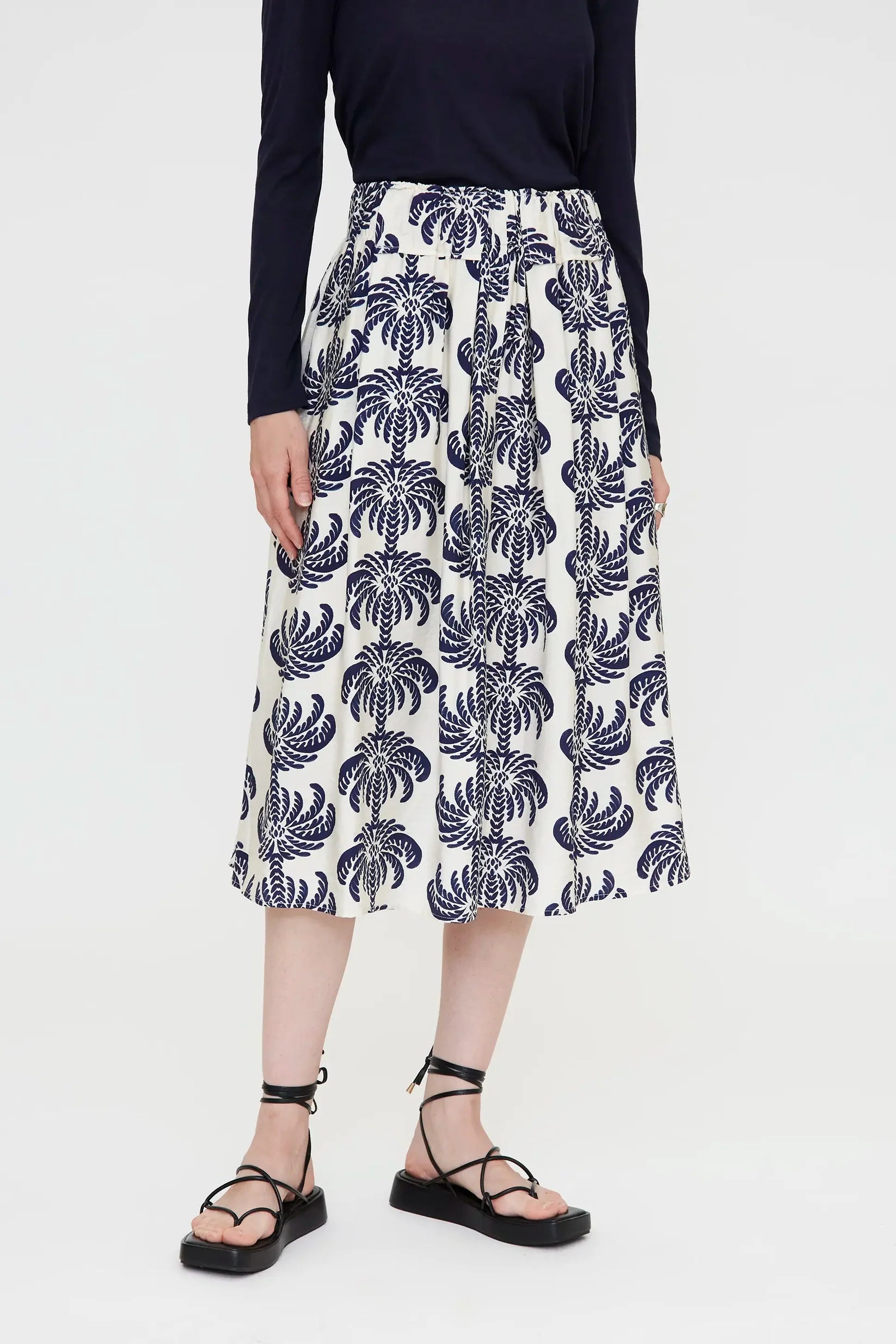 Gerbera print midi skirt - Palm Spring
