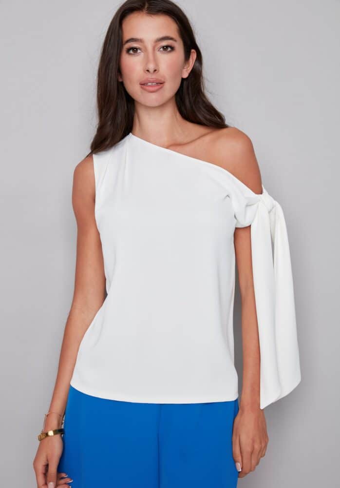 Angel Tie-Shoulder Top - White