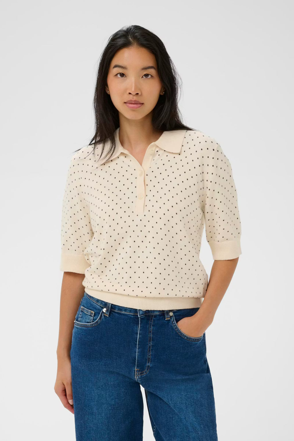 AnettiPW Pullover - Navy Dots