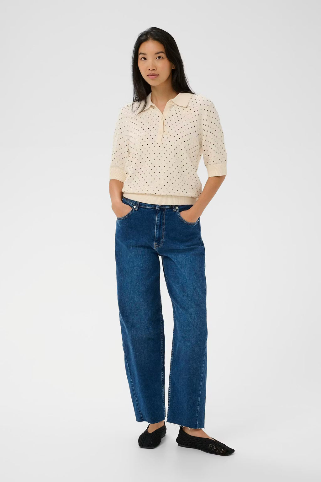 AnettiPW Pullover - Navy Dots