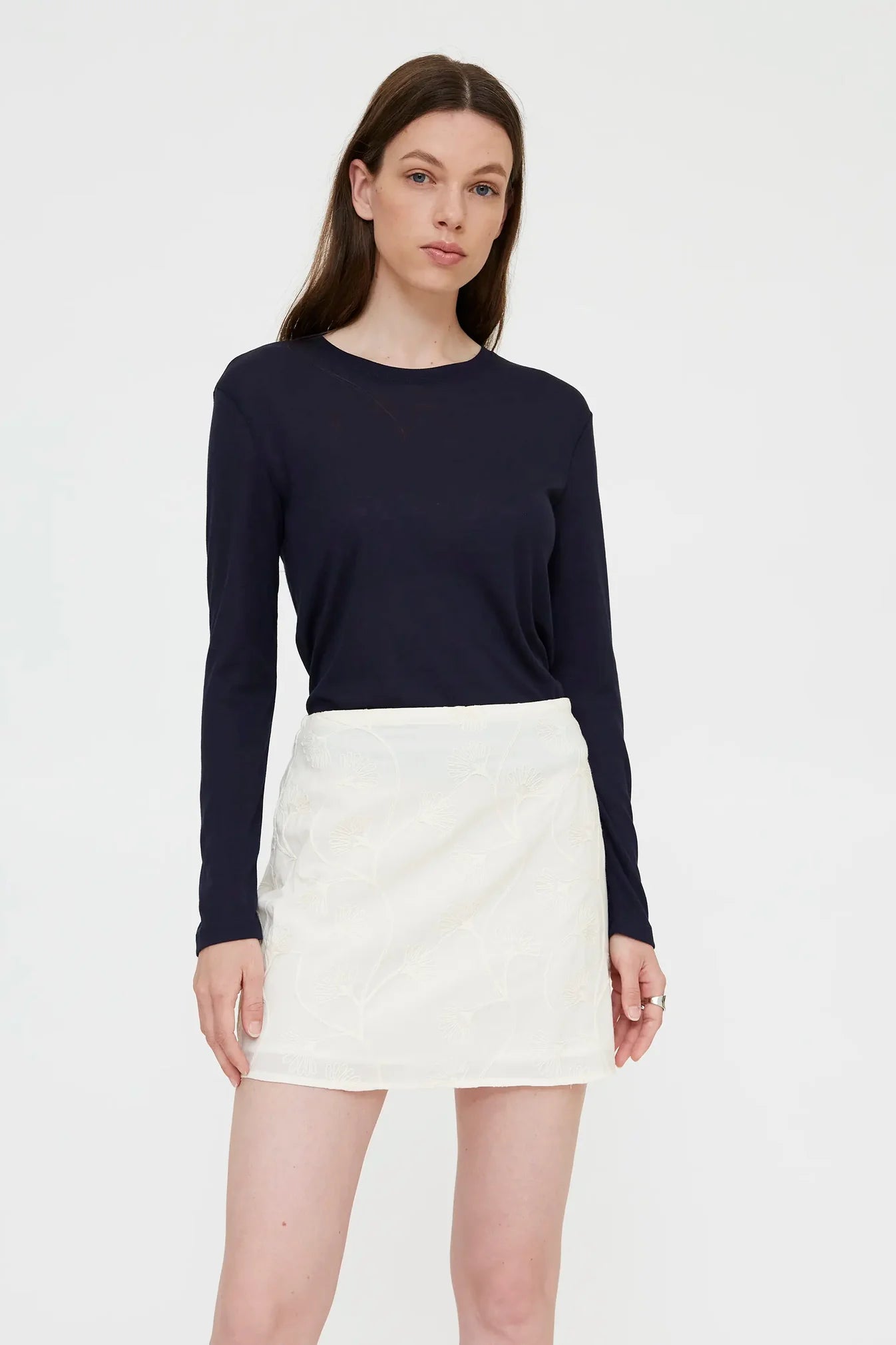 Blair sleeve t-shirt - Navy