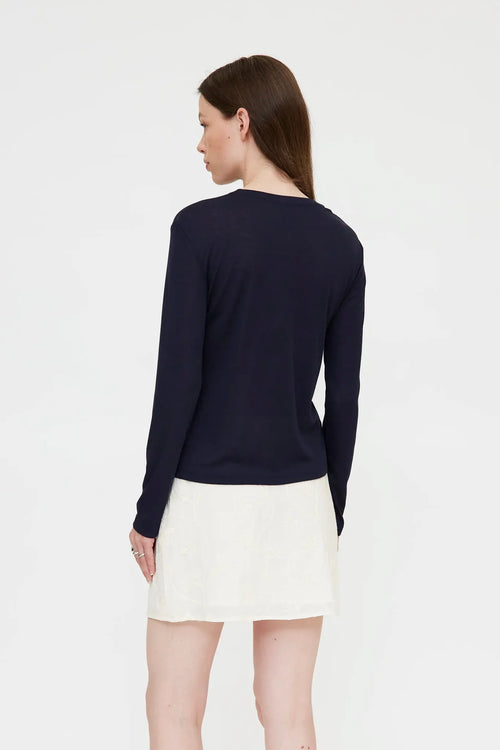 Blair sleeve t-shirt - Navy