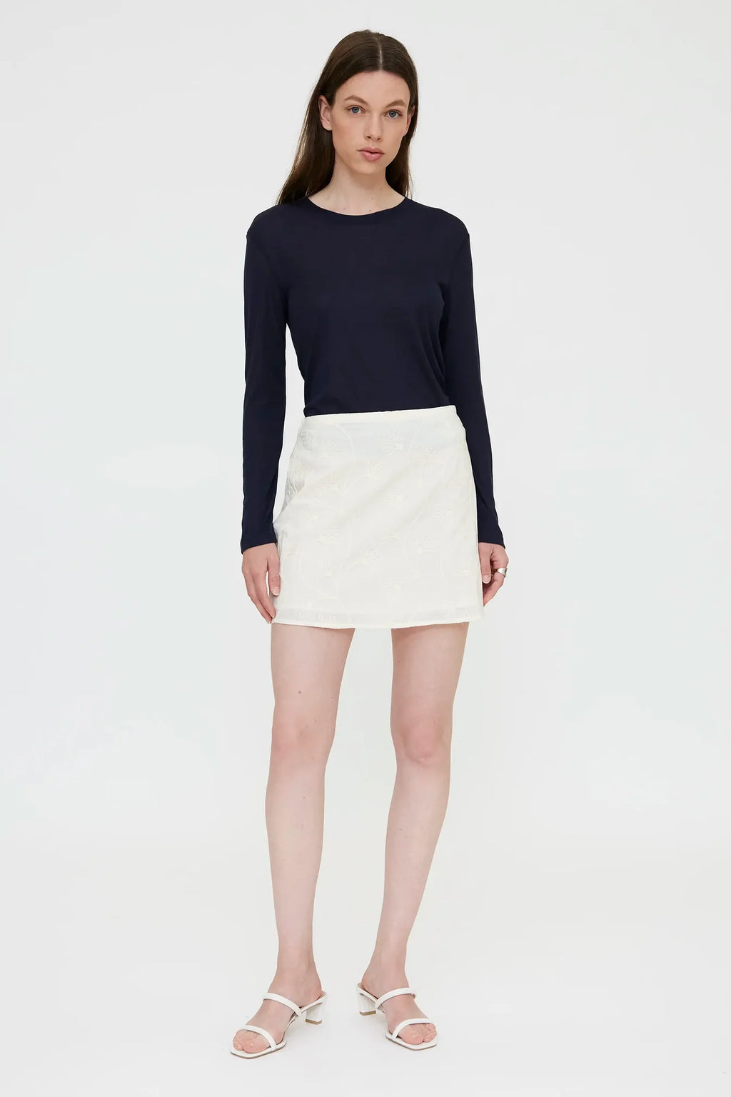 Blair sleeve t-shirt - Navy