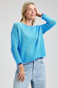 Bottom Detail Sweater Azure