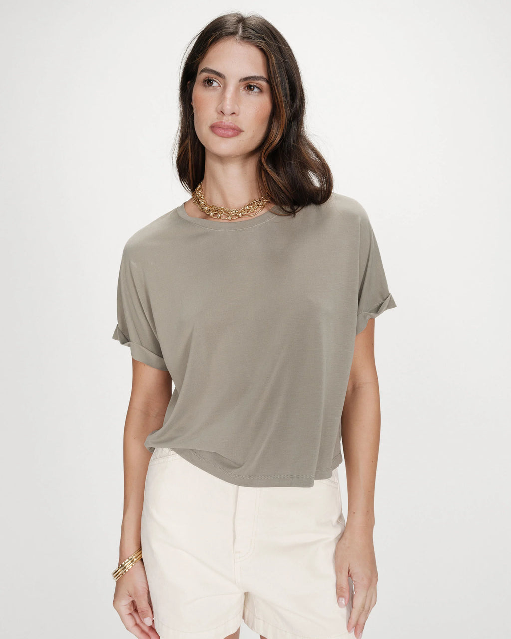 Oversized T-shirt Parma - kaki
