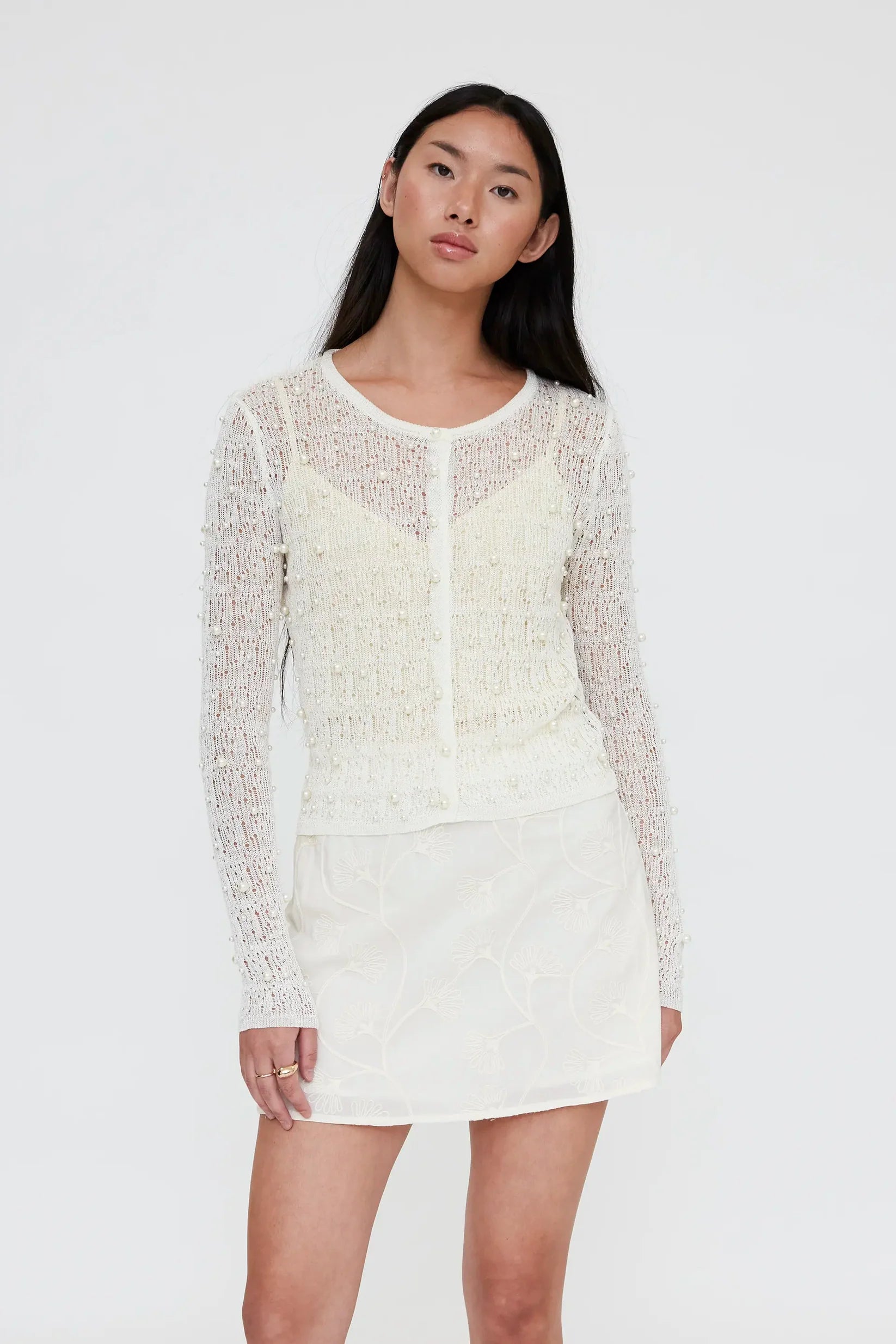 Pearl Cardigan - White