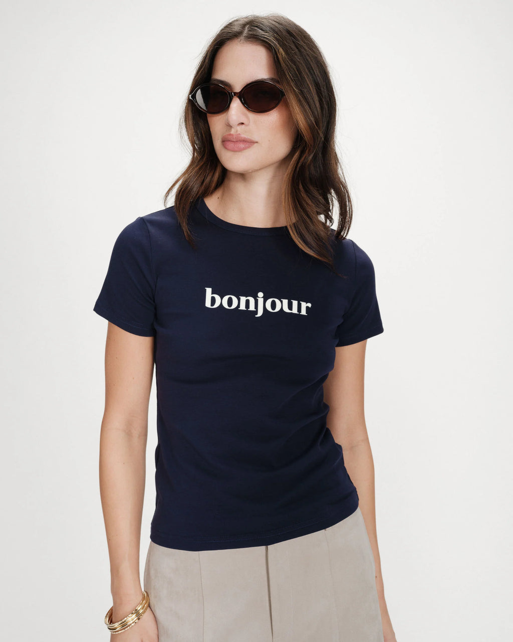 Bonjour Vigee T-Shirt - Navy