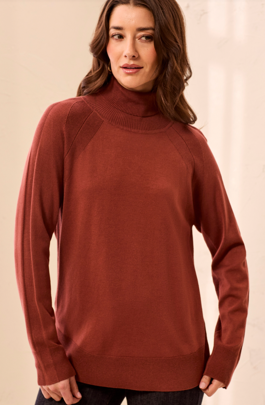 Turtle Neck Sweater - HENNA