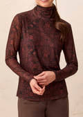 Mesh Turtle Neck - Rustic Brown