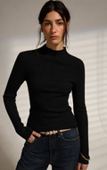 Nate Half Neck Sweater - Black