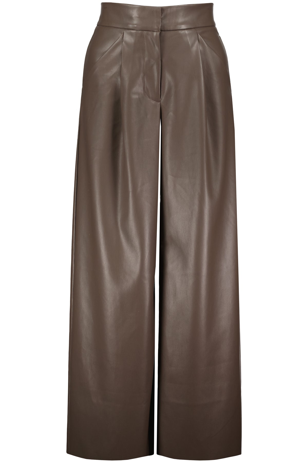 Colette Faux Leather Pant - Taupe