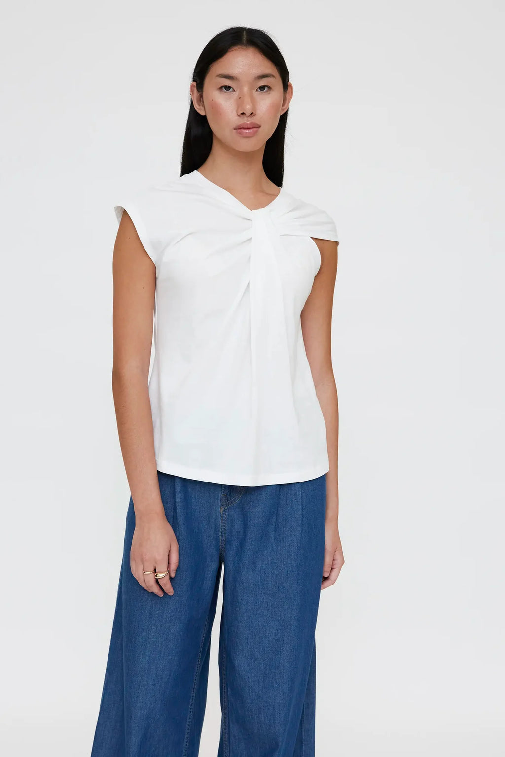 Sable knotted t-shirt - White