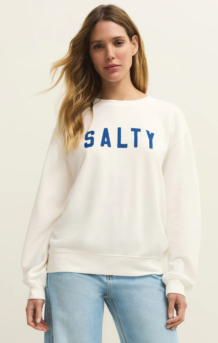 Salty Boyfriend Sweater - White