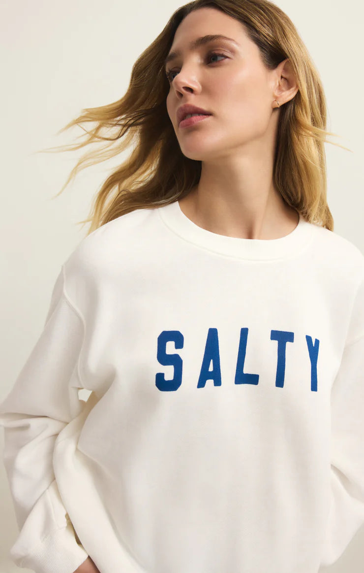 Salty Boyfriend Sweater - White