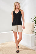 Combed Cotton Sleeveless V-Neck Sweater