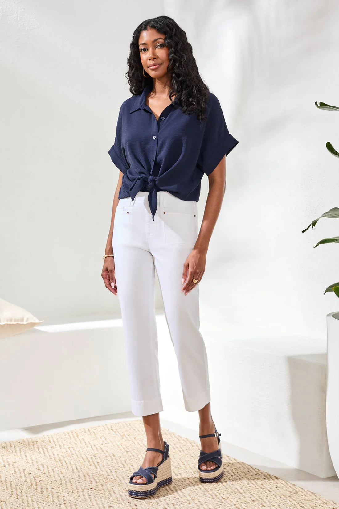 Comfort Stretch Pull-On Kick Flare Capris