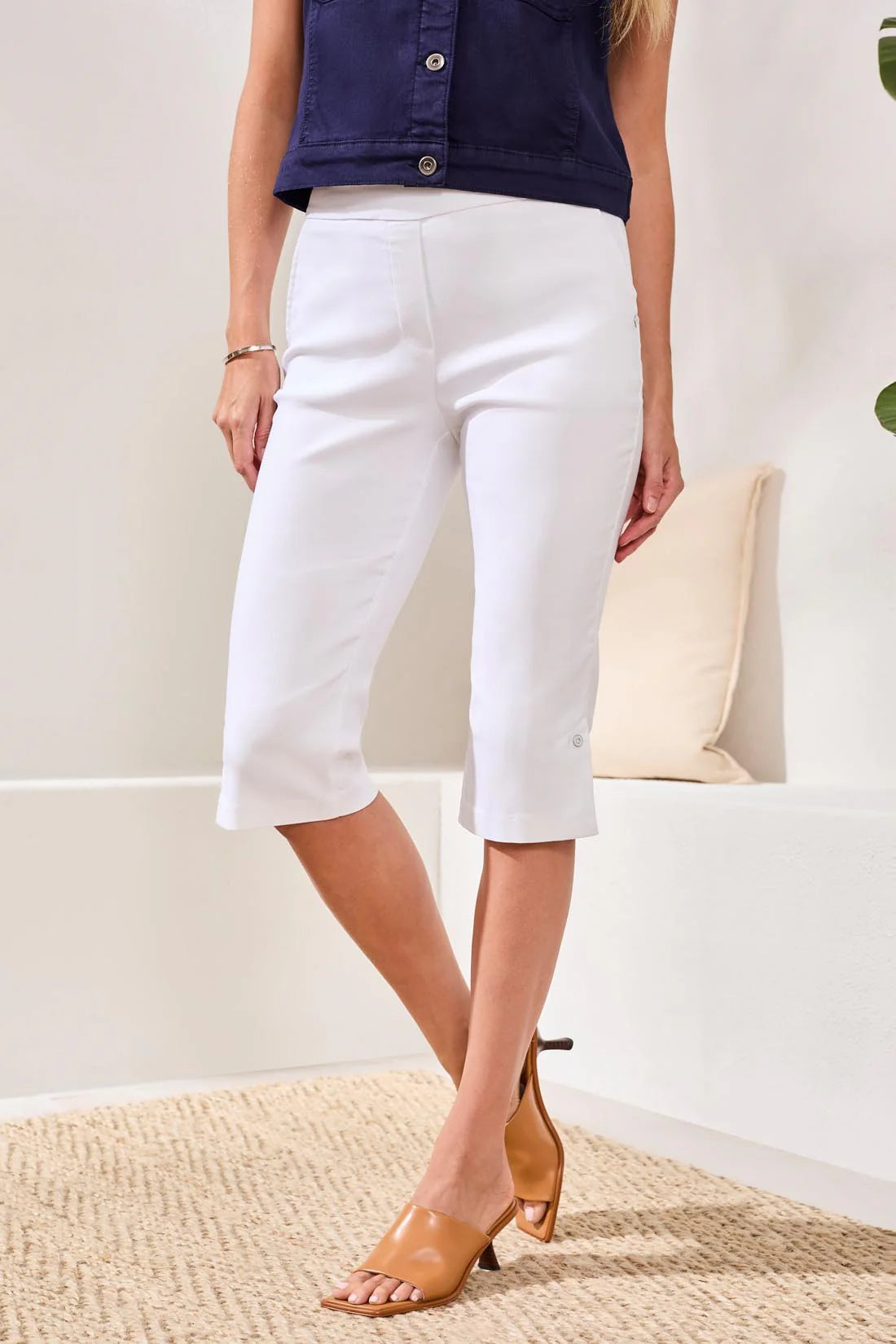Flatten It® Slim Leg Capris Pants With Snap Vents (Copy)