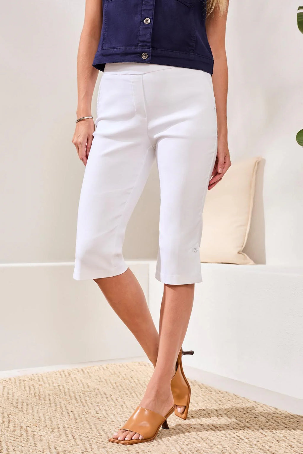 Flatten It® Slim Leg Capris Pants With Snap Vents (Copy)