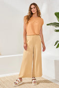 Flowy High Waisted Pull-On Wide Leg Tencel Pants