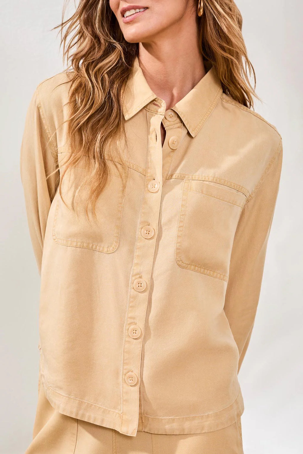 Overshirt In Washed Cavalry Twill