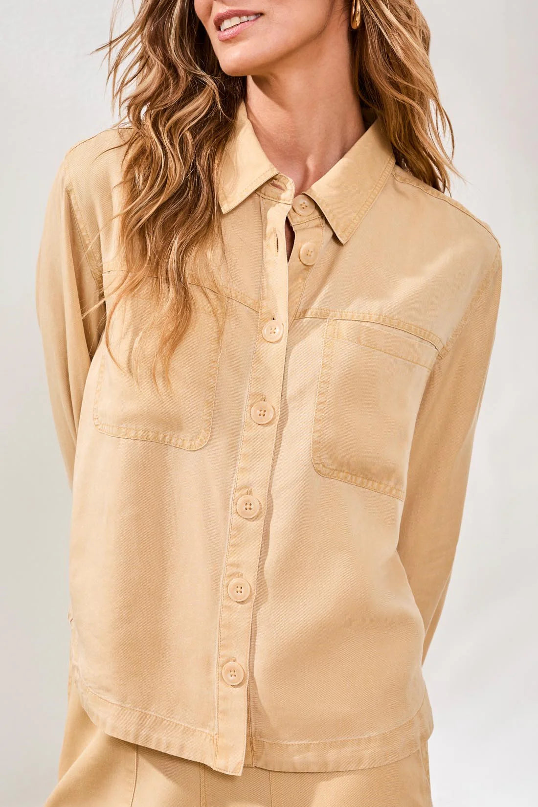 Overshirt In Washed Cavalry Twill